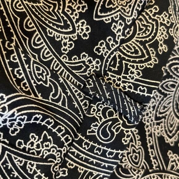Liz Claiborne Cosette Women's Sport Pants Paisley Print Black Size 12 - Picture 8 of 11